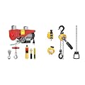 VIVOHOME Electric Hoist, 110V 440 Lbs Winch with Remote Control, Zinc-Plated Steel Wire Hoist with VIVOHOME Mini Chain Hoist 1/4 Ton 10ft Yellow, Lever Chain Hoist with G80 Manganese Steel Chains