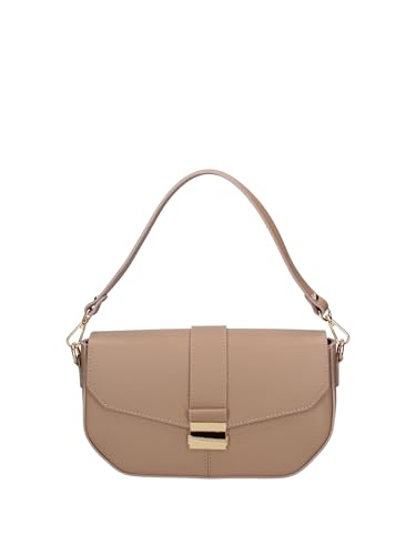 Roberta Rossi Roberta Rossi Borsa a Spalla in Pelle Genuina Taupe Elegante Donna Design Italiano
