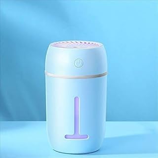 zZZ Humidificateur d'air de Bureau muet Portable en Forme de Bouteille d'eau de la série avec veilleuse, capacité: 80 ML, DC V (Couleur: Bleu) (Color : Blue)