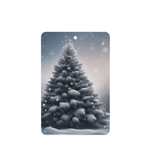 Lot de 10 feuilles de désodorisant de voiture avec corde pour la maison Motif sapin de Noël
