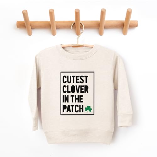 Bump and Beyond Designs Toddler St. Patrick's Day Sweatshirt, Cutest Clover in The Patch2