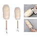 Long Reach Wool Dusters Microfiber Dusters Handle Home and Office Dusting Tool Dusters Brush