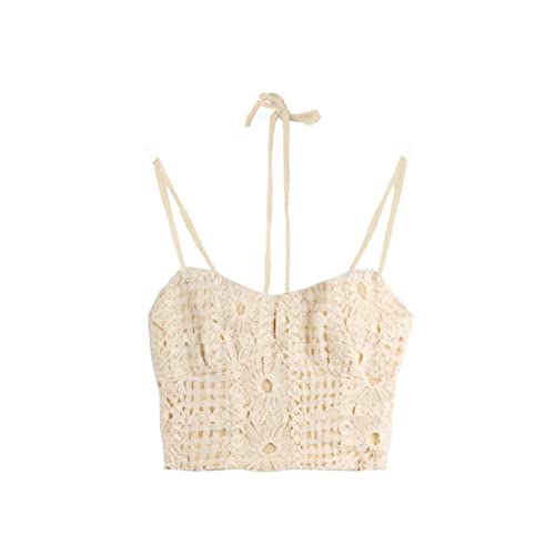 ZEIA3 Débardeur d'été sexy pour femme - Coupe ajustée - À lacets - Sans manches Cover