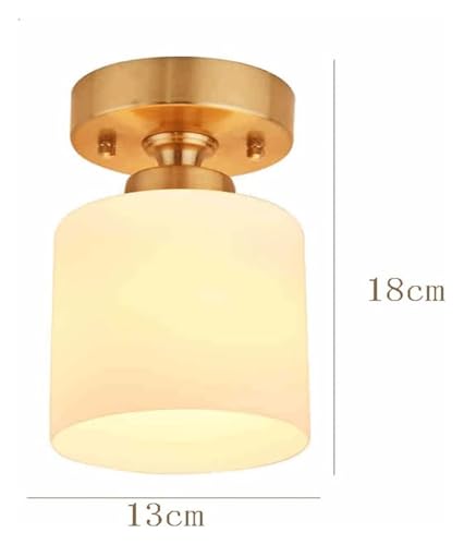 Lámpara de techo semiempotrada de cristal cilíndrico para techos bajos con lujo 7