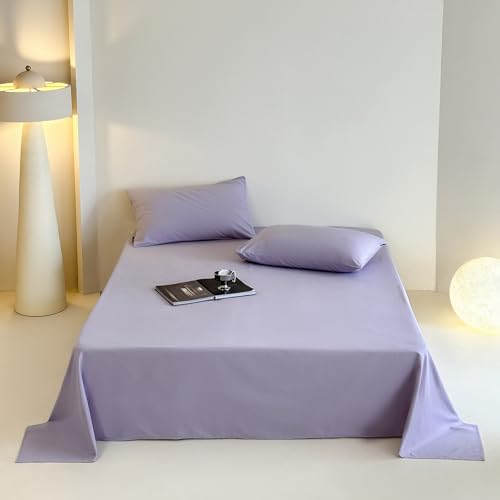 JIANINGHOME Sábana encimera de algodón de 245 x 270 cm, sábana ultrasuave, resistente al encogimiento y a la decoloración