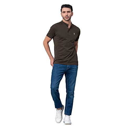 Image of Red Tape Henley Neck T-Shirt for Men | Comfortable & Breathable