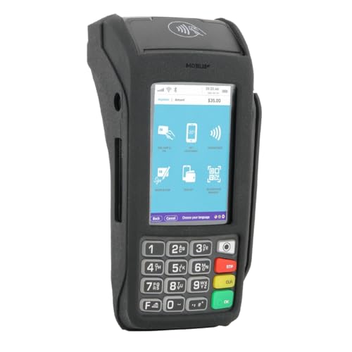 MOBILIS Coque de Protection pour Terminal de Paiement Ingenico Move 5000|Etui en Silicone pour Lecteur de Carte Bancaire TPE Compatible Socle de Charge, Noir