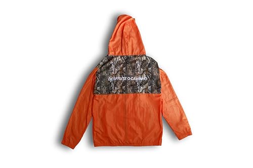 LEGENDARIOS Men's Hooded Windbreaker Jacket - Orange2