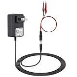 14.6V 2A LiFePO4 Battery Charger for 4S 12 Volt Rechargeable Lithium Iron Phosphate Battery Pack, with Dual Alligator Clips Connector