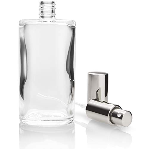 Fantasia - 46193 - Flacon en verre transparent - Ovale - Avec vaporisateur et capuchon argenté - Contenance 100 ml - Image 4
