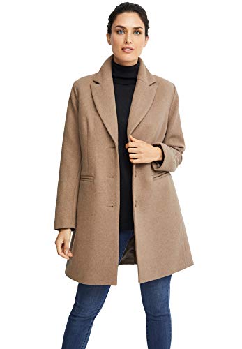 ellos Plus Size Classic Wool-Blend Coat