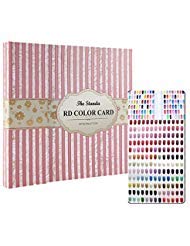 120 Colors Nail Art Display Color Chart Book, Salon Gel Colors Show Nail Polish Pattern Designs Nail Tips Storage Tools(Stripe)