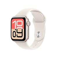 Apple Watch SE 3 GPS, Cassa 40 mm in alluminio galassia con Cinturino Sport galassia - S/M