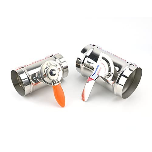 Válvula de retención con mango regulable de 125mm para regular flujo de ventilación 2