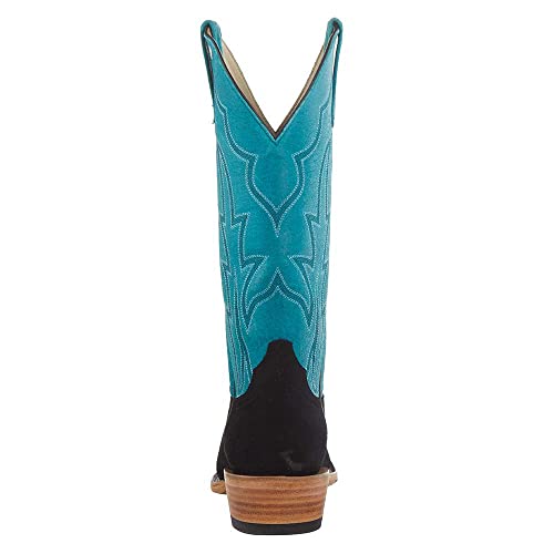 Macie Bean Women`s MB TH Black Suede 13" Turquoise Sinsation Boot4