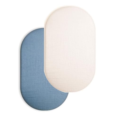 Marcbuse Juego De 2 Sábanas Bajeras Ajustables Para Moisés Para Recién Nacidos, Cambiador, Sábanas Bajeras Transpirables Para Cuna
