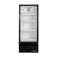 ROCKWELL RVC300B Visi Cooler, Single Glass Door, Internal LED, Heavy-Duty Cooling, Dynamic Cooling, Black, 4-Year Warranty