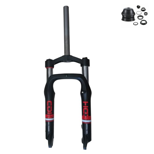 CDHPOWER Horquilla para bicicleta de 10.2 cm con suspensión gruesa de 20 pulgadas, hombro único con combo de auriculares de 1-1/8 pulgadas, freno de disco