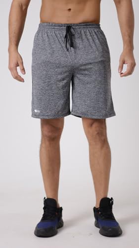 Kit 3 Shorts Bermuda Leve Dry Fit para Academia, Treino (1 Cinza 1 Azul 1 Vinho, G)