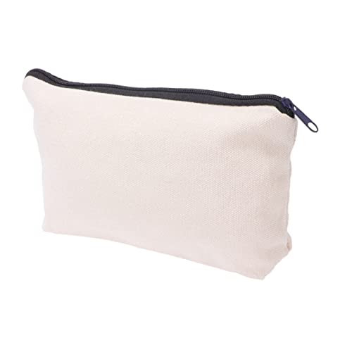 10pezzi Astucci Con Cerniera Pochette Multifunzionali Per Cancelleria Ufficio e Scuola Leggeri e Resistenti Per Regali e Compleanni tela beige