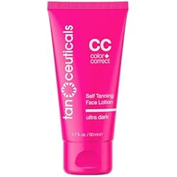 Tanceuticals Facial Self Tanner - Ultra Dark Self Tanning Face Lotion Gives Natural-Looking Sunless Tan - Fresh Coconut Scent - Won’t Clog Pores or Cause Acne - Easy to Apply - 1.7 oz (Ultra Dark)