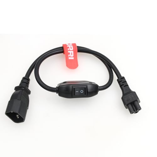 DRRI IEC 320 C5 Female to C14 Male with 10A ON/OFF Switch UPS PDU Chassis Interface Server Power Cord