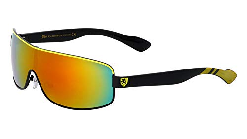 Khan Nitro - Color Mirror One Piece Shield Sunglasses