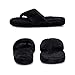 Acorn Women's Spa Thong Slippers with Cloud Contour Comfort - Arch Support and Plush Fluffy Terry Lining, Perfect for Beach, Camping, Poolside, or Bathroom Wear, Black, 8 - 9