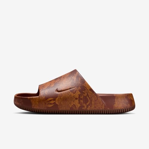 Nike Calm Printed Men's Slides (HQ1125-200, Cinnamon/Monarch)2