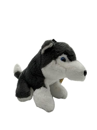 Cornelißen Porte-clés en Peluche Ne convient Pas aux Enfants de moins de 36 mois. Husky H 14 cm, Chien en Peluche Negro, Cadeau para niños