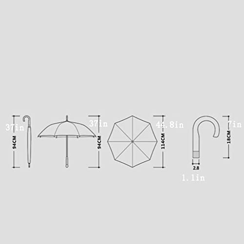 Umbrellas Umbrella Rain Umbrellas Windproof Large Golf Umbrella Automatic Open Umbrellas With Wooden Handle For Men And Family Windproof (Color : C, Size : 94Cm) #TOP1