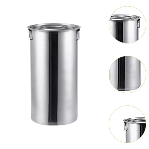 Seau à glace inox 13L, distributeur de lait multifonction 20x40cm avec double poignée