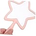 Milisten Lovely Handheld Makeup Mirror with Star Handle Portable Beauty Mirror for Travel Compact for Multi-Functional for Makeup Shaving and More Random Color