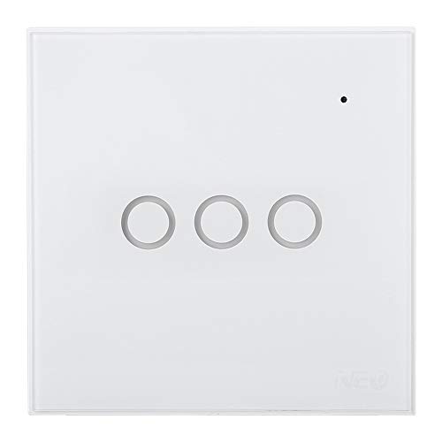 Famus Neo COOLCAM Smart WiFi Remote Light Touch Switch Support para Alexa Home EU Plug Tool(3 Gang)