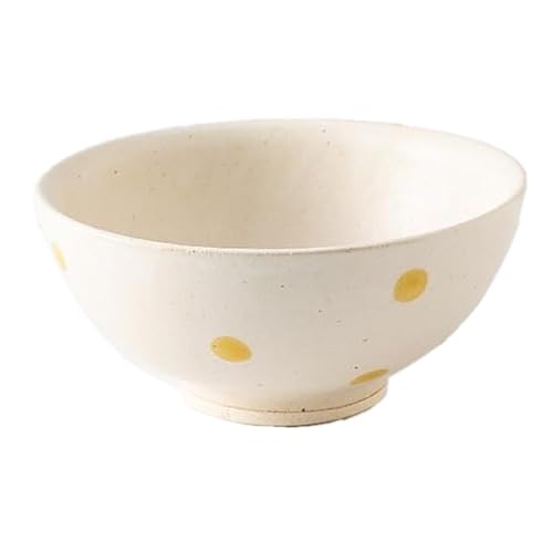お茶碗 茶碗 ご飯茶碗 和食器 おしゃれ ホワイトコンビ飯碗 ドットイエロー 陶器 日本製 50323