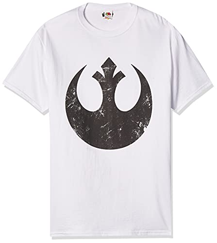 Star Wars Men's Alliance Emblem Logo T-Shirt, White/Black, XXL