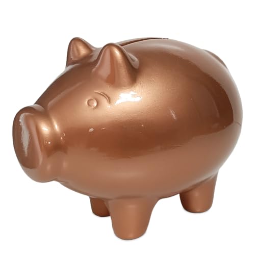 Genérico, Cofrinho para guardar moedas Cofre Porquinho Porco Cerâmica Poupança Cobre