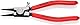 KNIPEX Sicherungsringzange für Greifringe auf Wellen mit Kunststoff überzogen schwarz atramentiert 140 mm, 46 11 G0