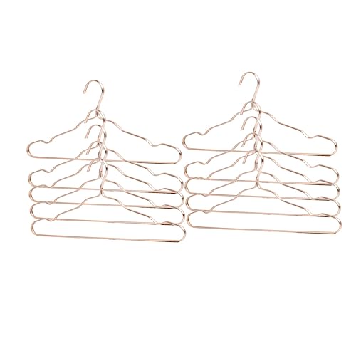 KOMBIUDA Wardrobe Hangers 10 Pack Aluminum Alloy Clothes Hangers Skid-Proof Non-Trace for Pants Coats Boys and Girls' Clothing Storage