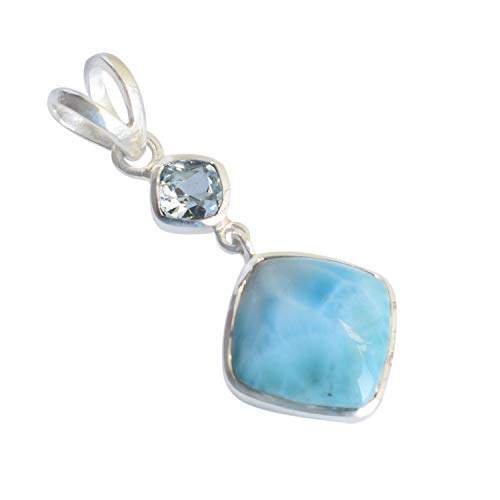 Pendentif topaze bleue en argent 925 massif RI-4957 accessoire mode été