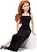 Barbie Basics Model 04 Collector Doll with Red Curly Hair, Black Mini Dress & platform shoes, Universal-fit Fashions, Posable Petite Body & Swappable Doll Head