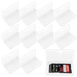 Paidiem Game Cartridge Case Box, 10PCS Transparent Anti Dust Cover Storage Box, Game Card Case Compatible with Nintendo Game Boy Advance GBA,For DS 3DS DSI Protective Single Cartridge Holder