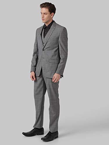 Image of Park Avenue Men's Wool Medium Grey Suits (PMDL03359-G5 40)