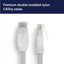 Amazon eero CAT6a Ethernet cable - Supports 10 gigabit+ speeds, 5 foot, 1-pack, Arctic White