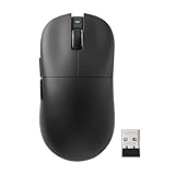 YUNZII M1 Souris Gamer sans Fil, Légère Triple Mode Bluetooth 5.0/2.4G/USB-C pour PC Gaming, 10000 DPI Réglable, 5 Boutons Programmables Rechargeable, Logiciel pour Windows Mac (Noir)