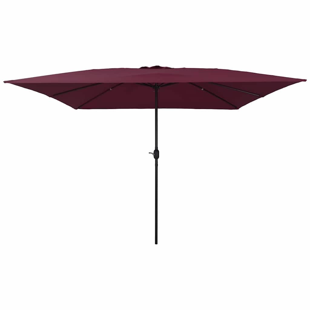 Parasol ogrodowy, piaskowy x poliester i stal, składany, z korbą, wiatroszczelny, wodoszczelny, do ogrodu, na balkon, taras, cień i ochrona przed wzrokiem