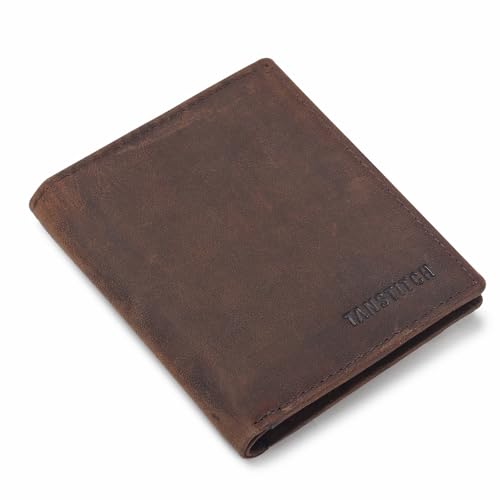 Image of TANSTITCH Men Leather Slim Wallet || Small, Minimalist & Thin Wallet || RFID Protected || Front Pocket Carry, Black