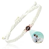 SUPHELPU Custom Bracelets with Picture inside, Personalized Circle Photo Bracelet Projection, Personalized Photo Gifts for Memorial Boyfriend Couples Christmas, Women's Identification Bracelets