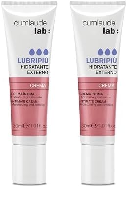 Cumlaude Lab Lubripiù Crema Íntima - Crema Vulvar Hidratante, Emoliente y Calmante con Ácido Hialurónico, Ácido Láctico y Aceites Vegetales - 30 ml (Paquete de 2)
