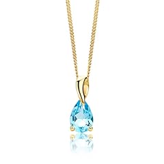 14K Yellow Gold/Blue Topaz
